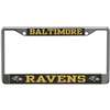 Baltimore Ravens Metal License Plate Frame - Carbon Fiber