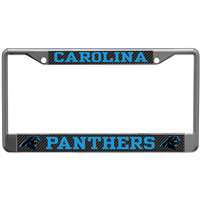 Carolina Panthers Metal License Plate Frame - Carbon Fiber