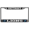 Detroit Lions Metal License Plate Frame - Carbon Fiber