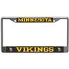 Minnesota Vikings Metal License Plate Frame - Carbon Fiber