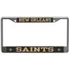 New Orleans Saints Metal License Plate Frame - Carbon Fiber