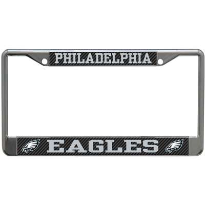 Philadelphia Eagles Metal License Plate Frame - Carbon Fiber