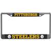 Pittsburgh Steelers Metal License Plate Frame - Carbon Fiber