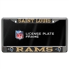Saint Louis Rams Metal License Plate Frame - Carbon Fiber
