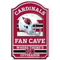 Arizona Cardinals Fan Cave Wood Sign