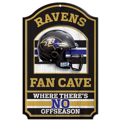 Baltimore Ravens Fan Cave Wood Sign