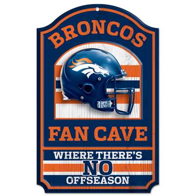 Denver Broncos Fan Cave Wood Sign