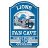 Detroit Lions Fan Cave Wood Sign