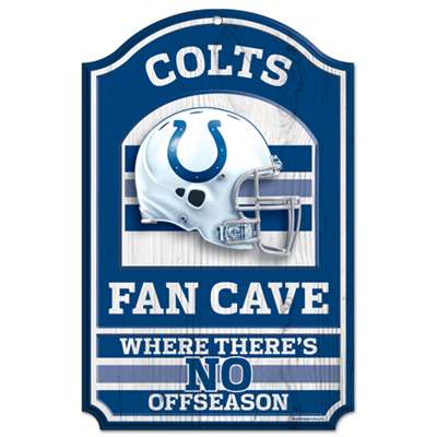 Indianapolis Colts Fan Cave Wood Sign