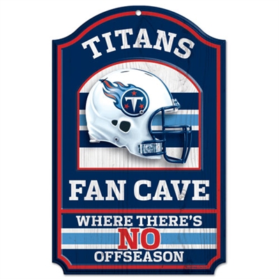 Tennessee Titans Fan Cave Wood Sign