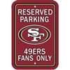 San Francisco 49ers Plastic Parking Sign