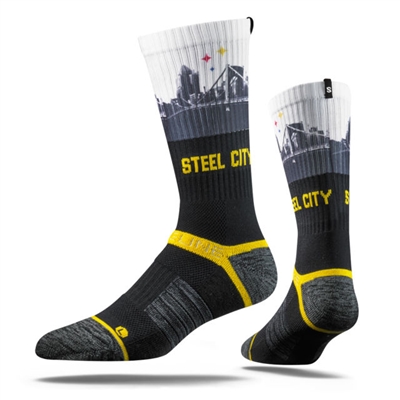 Pittsburgh Steelers Strideline Strapped Fit 2.0 Socks - Steel City