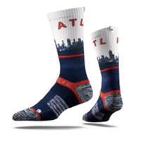 Atlanta Strideline Strapped Fit 2.0 Socks - White/Navy