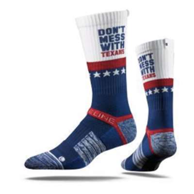 Houston Strideline Strapped Fit 2.0 Socks - White/Blue