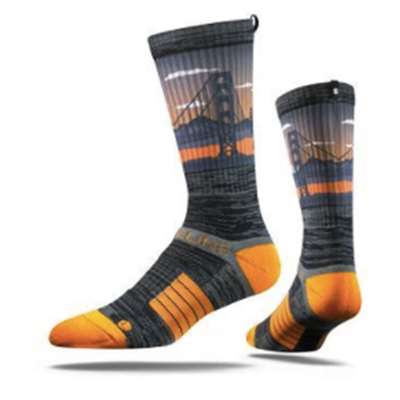 San Francisco Strideline Strapped Fit 2.0 Socks - Black/Orange