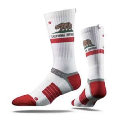 California Republic Strideline Strapped Fit 2.0 Socks - White Bear