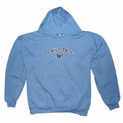 Penn State Logo Hooded Sweatshirt By Champion - Light Blue Hoody