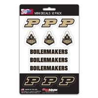 Purdue Boilermakers Mini Decals - 12 Pack