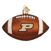 Purdue Boilermakers Glass Christmas Ornament - Football