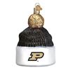 Purdue Boilermakers Glass Christmas Ornament - Beanie