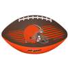 This mini rubber football by Rawlings is done in team color with screen printed team logos and graphics. The molded rubber ball has an HD grip that features 5 times the amount of pebbles compared to standard rubber ball patters for an improved grip. Mini