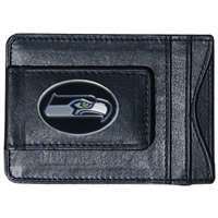 Seattle Seahawks Leather Card Holder Money Clip