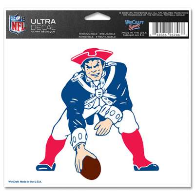 New England Patriots Ultra decals 5" x 6" - Minuteman