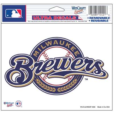 Milwaukee Brewers Ultra decals 5" x 6"