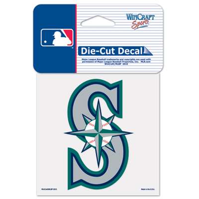 Seattle Mariners Full Color Die Cut Decal - 4" X 4"