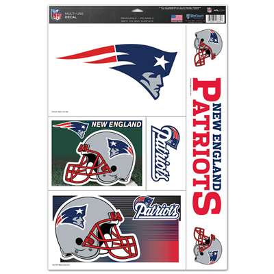 New England Patriots Ultra Decal Set - 11'' X 17''