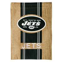 New York Jets Burlap Flag - 12.5" x 18"