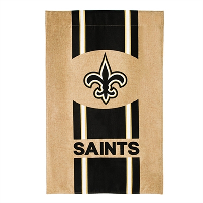 New Orleans Saints Burlap Flag - 28" x 44"
