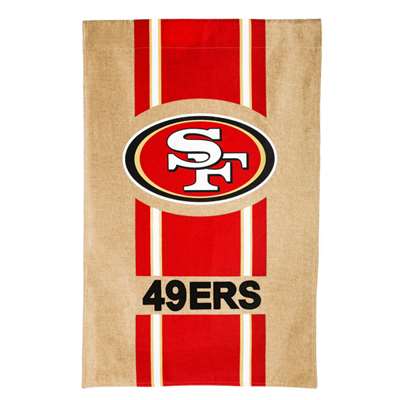San Francisco 49ers Burlap Flag - 28" x 44"