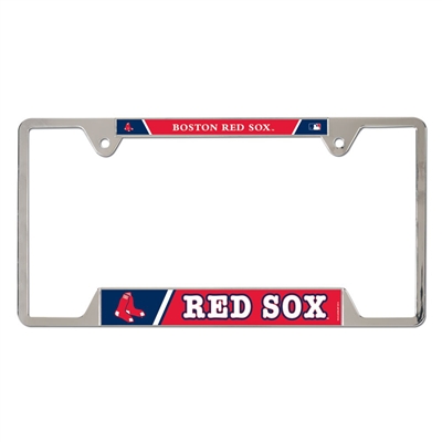 Boston Red Sox Metal Chrome License Plate Frame