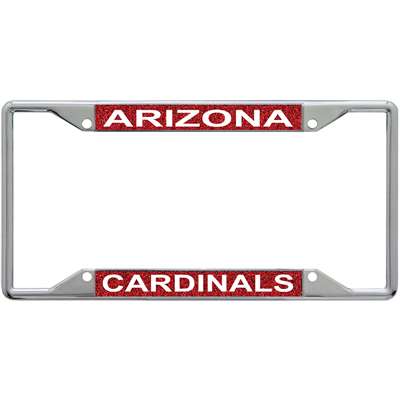 Arizona Cardinals Metal Inlaid Acrylic License Plate Frame