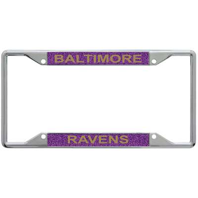 Baltimore Ravens Metal Inlaid Acrylic License Plate Frame