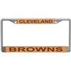 Cleveland Browns Metal Inlaid Acrylic License Plate Frame