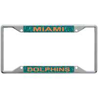 Miami Dolphins Metal Inlaid Acrylic License Plate Frame