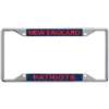 New England Patriots Metal Inlaid Acrylic License Plate Frame