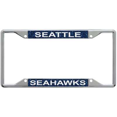 Seattle Seahawks Metal Inlaid Acrylic License Plate Frame