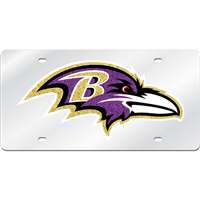 Baltimore Ravens Logo Mirrored License Plate