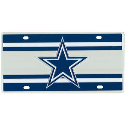 Dallas Cowboys Full Color Super Stripe Inlay License Plate