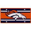Denver Broncos Full Color Super Stripe Inlay License Plate
