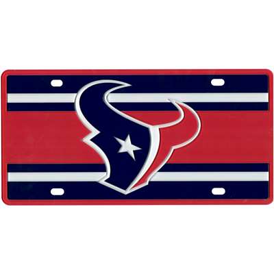 Houston Texans Full Color Super Stripe Inlay License Plate