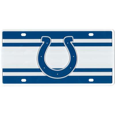 Indianapolis Colts Full Color Super Stripe Inlay License Plate