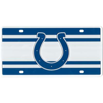 Indianapolis Colts Full Color Super Stripe Inlay License Plate