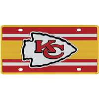 Kansas City Chiefs Full Color Super Stripe Inlay License Plate