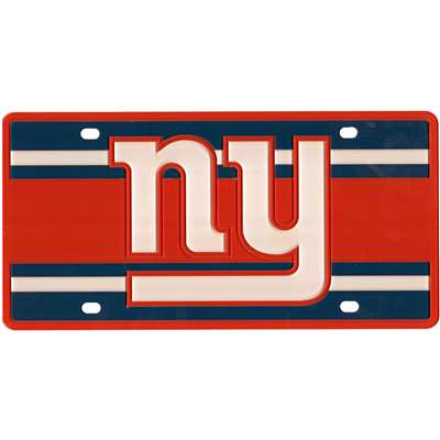 New York Giants Full Color Super Stripe Inlay License Plate