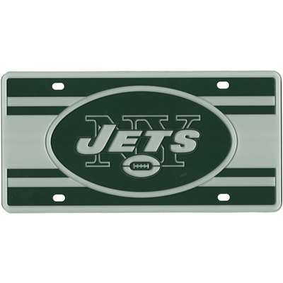 New York Jets Full Color Super Stripe Inlay License Plate