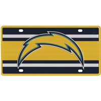 San Diego Chargers Full Color Super Stripe Inlay License Plate